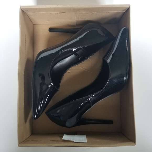 NIB NWOT Steve Madden Altisha black patent 4.25" heels siz 8.5 - Picture 11 of 13